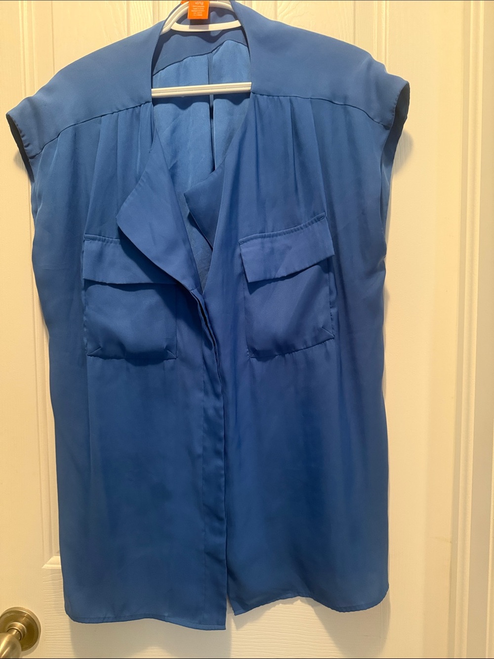 Joe Fresh Sleeveless Blue Utility Blouse